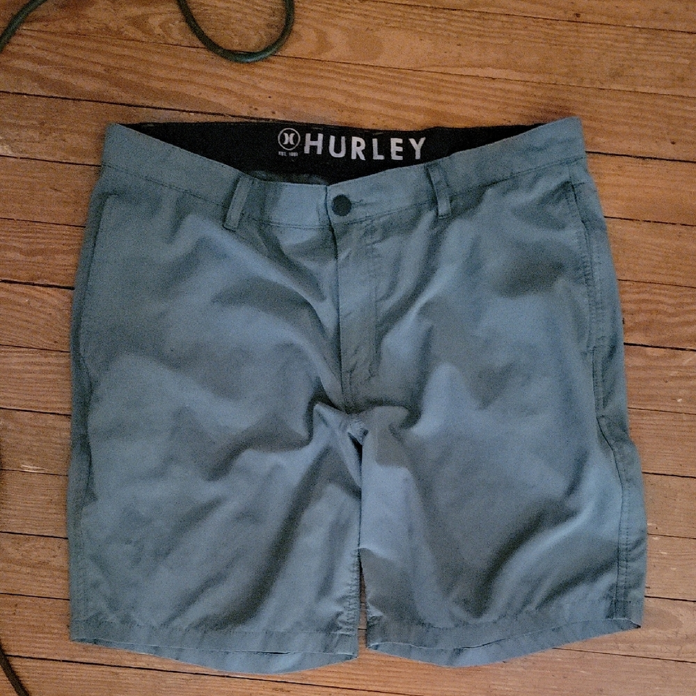 Hurley Men's Olive Green Flat Front Shorts